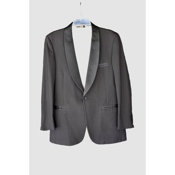 Men's Vintage  Pierre Cardin Black Single Button Dinner Jacket 40R - Picture 1 of 9